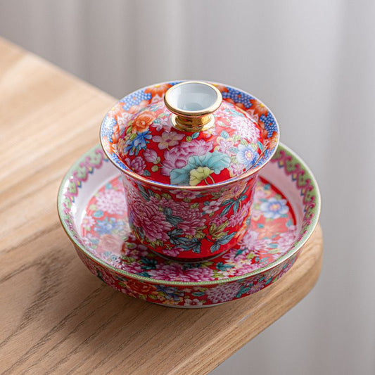 Ruby Rose Garden Teacup